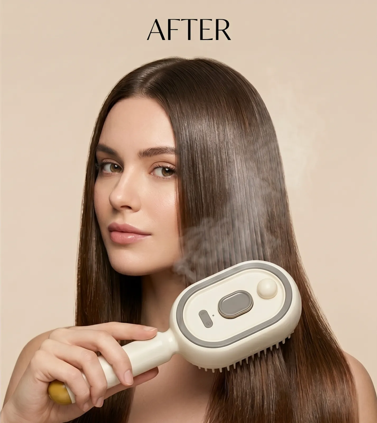 After — glossy smooth hair with the Blumi Brush